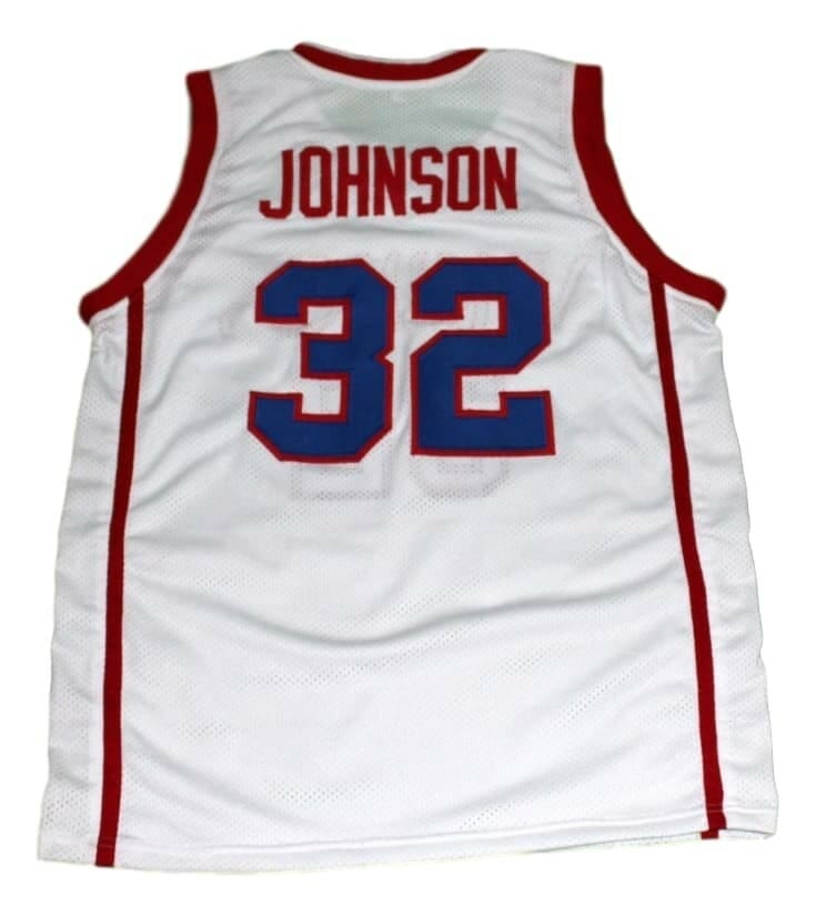 Magic Johnson #32 Vikings High School Basketball Jersey White 1 Magic Johnson #32 Vikings High School Basketball Jersey White