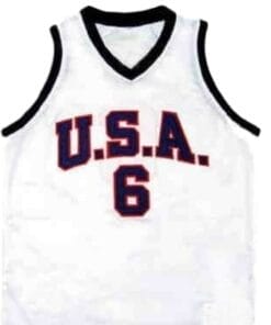 Lebron James #6 Team USA Basketball Jersey White