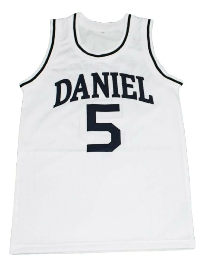 Pete Maravich #5 Daniel High School New Basketball Jersey White 2 Pete Maravich #5 Daniel High School New Basketball Jersey White