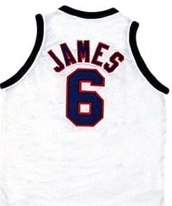 Lebron James #6 Team USA Basketball Jersey White