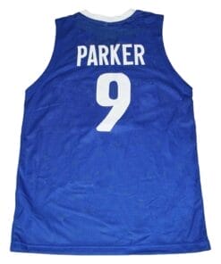 Tony Parker #9 Team France New Basketball Jersey Blue