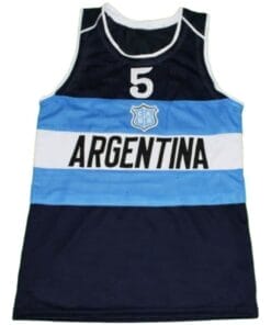 Manu Ginobili #5 Argentina Basketball Jersey Navy Blue 4 Manu Ginobili #5 Argentina Basketball Jersey Navy Blue