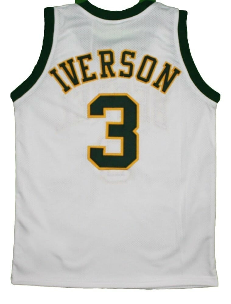 Allen Iverson #3 Bethel High School New Basketball Jersey White 1 Allen Iverson #3 Bethel High School New Basketball Jersey White