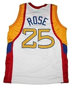 Derrick Rose #25 Basketball Jersey White