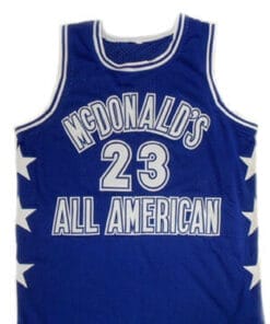 Michael Jordan #23 McDonald's All American Basketball Jersey Blue 4 Michael Jordan #23 McDonald's All American Basketball Jersey Blue
