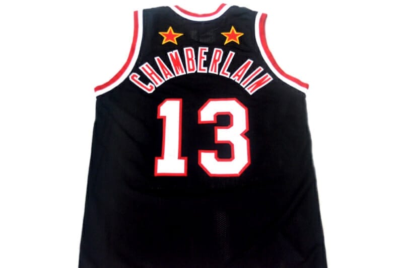 Wilt Chamberlain #13 Harlem Globetrotters Basketball Jersey Black 1 Wilt Chamberlain #13 Harlem Globetrotters Basketball Jersey Black