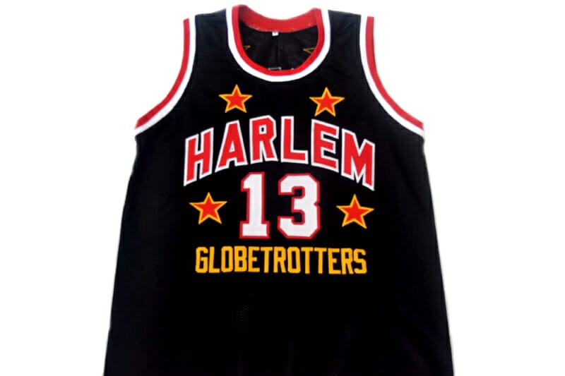 Wilt Chamberlain #13 Harlem Globetrotters Basketball Jersey Black 2 Wilt Chamberlain #13 Harlem Globetrotters Basketball Jersey Black