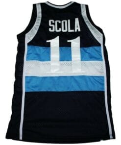 Luis Scola #11 Topper Argentina Basketball Jersey Navy Blue