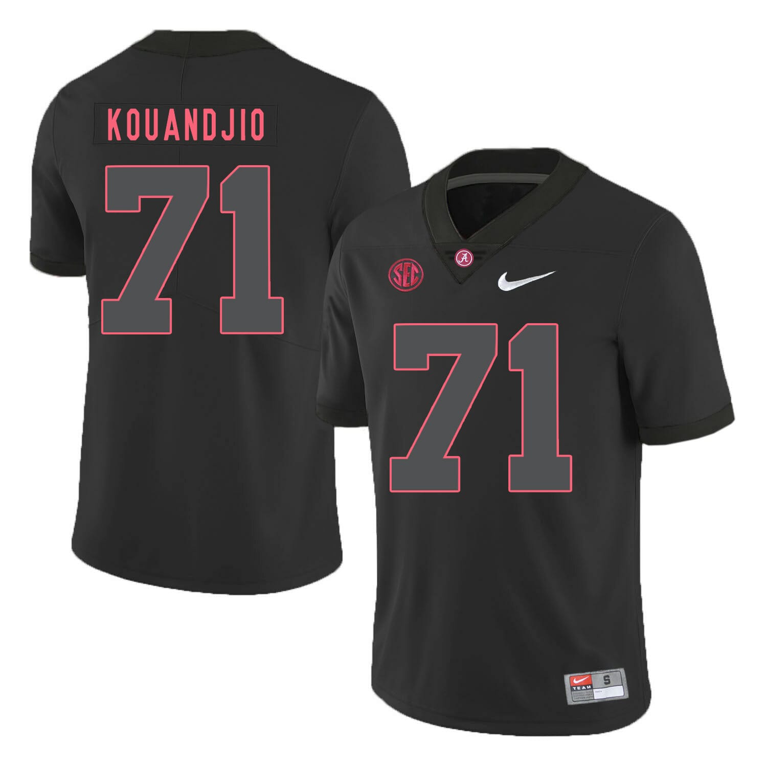 Alabama Crimson Tide #71 Arie Kouandjio College Football Jersey Black 1 Alabama Crimson Tide #71 Arie Kouandjio College Football Jersey Black