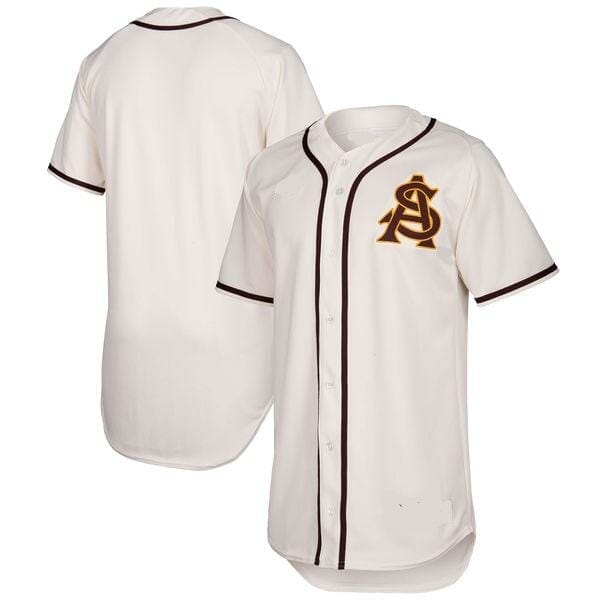 Arizona State Sun Devils Custom Name Number Baseball Jersey White 1 Arizona State Sun Devils Custom Name Number Baseball Jersey White
