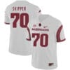 Arkansas Razorbacks #70 Dan Skipper College Football Jersey White 7 Arkansas Razorbacks #70 Dan Skipper College Football Jersey White