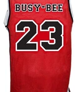 Busy-Bee #23 Sunset Park Movie Basketball Jersey New Sewn Red