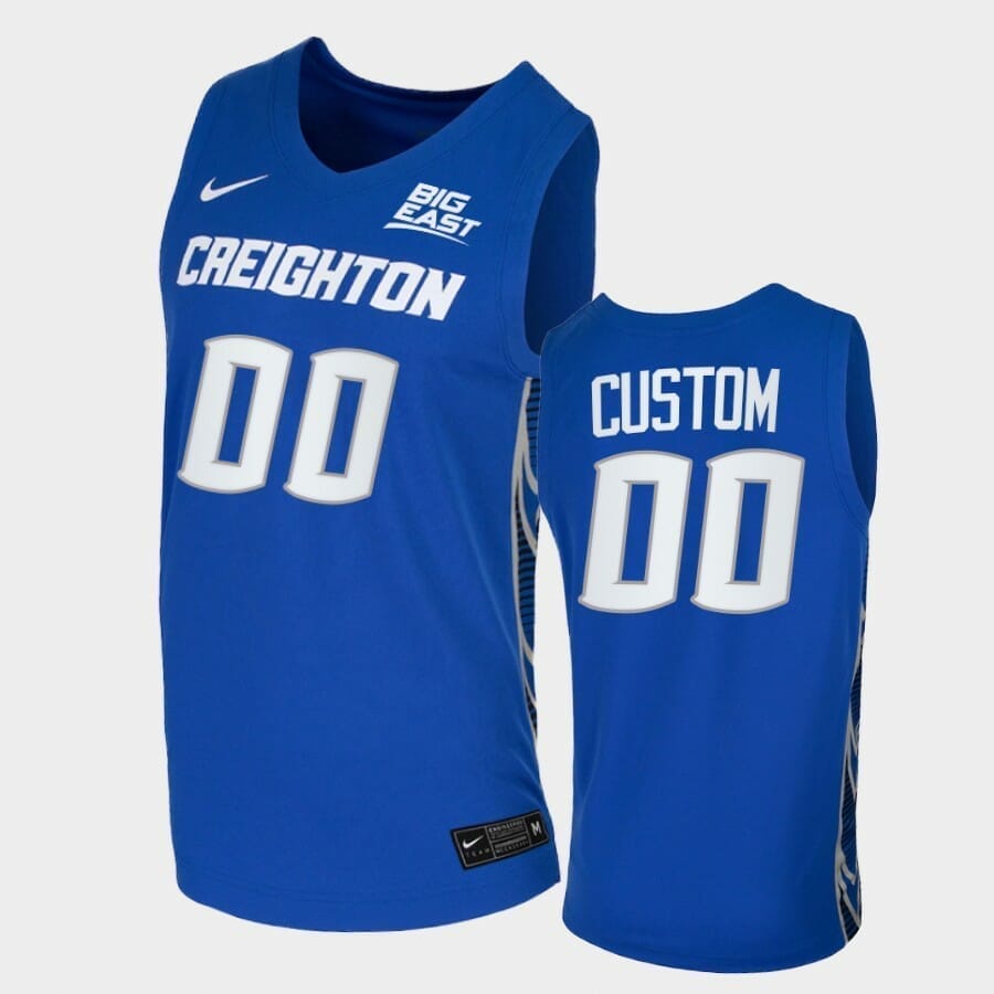 Creighton Bluejays Custom Name Number Blue Replica College Basketball Jersey 1 Creighton Bluejays Custom Name Number Blue Replica College Basketball Jersey