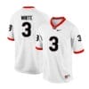 Georgia Bulldogs #3 Zamir White Red College Football Game Jersey 7 Georgia Bulldogs 3 Zamir White College Football Jersey White 1