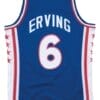 Julius Erving DrJ #6 Philadelphia Basketball Jersey Sewn Blue 8 Julius Erving DrJ #6 Philadelphia Basketball Jersey Sewn Blue