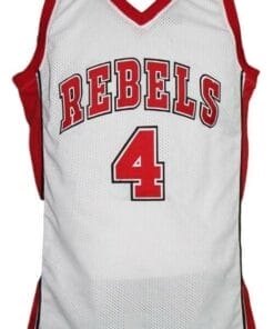 Larry Johnson #4 College Basketball Jersey White