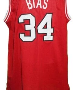 Len Bias #34 College Basketball Jersey Red