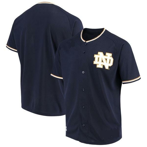Notre Dame Fighting Irish Custom Name Number Baseball Jersey Navy 1 Notre Dame Fighting Irish Custom Name Number Baseball Jersey Navy