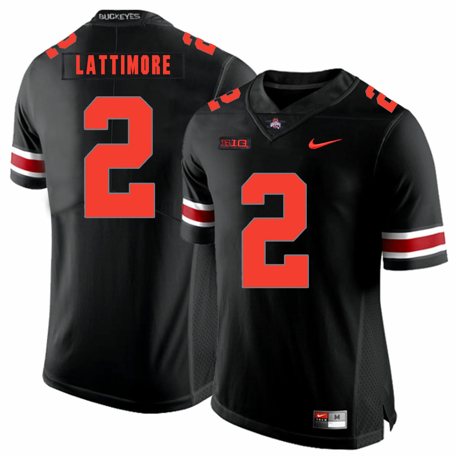 Ohio State Buckeyes #2 Marshon Lattimore Football Jersey Black Shadow 1 Ohio State Buckeyes #2 Marshon Lattimore Football Jersey Black Shadow