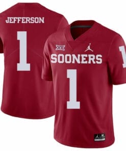 Oklahoma Sooners #1 Tony Jefferson Football Jersey Dark Red
