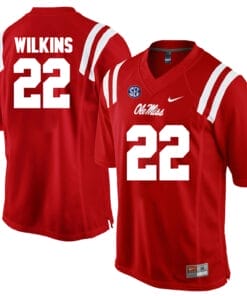 Ole Miss Rebels #22 Jordan Wilkins NCAA College Football Jersey Red