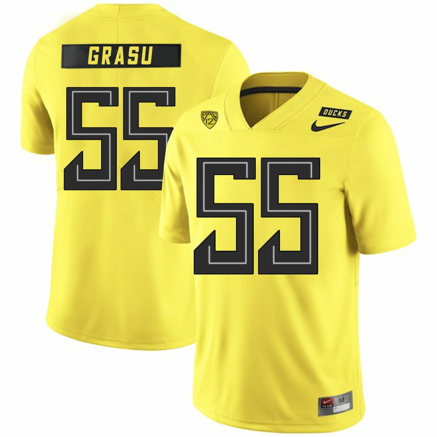 Oregon Ducks #55 Hroniss Grasu NCAA College Football Jersey Yellow 1 Oregon Ducks #55 Hroniss Grasu NCAA College Football Jersey Yellow