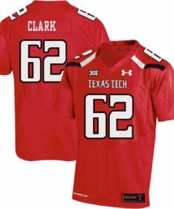 Texas Tech #62 Le'Raven Clark NCAA College Football Jersey Red