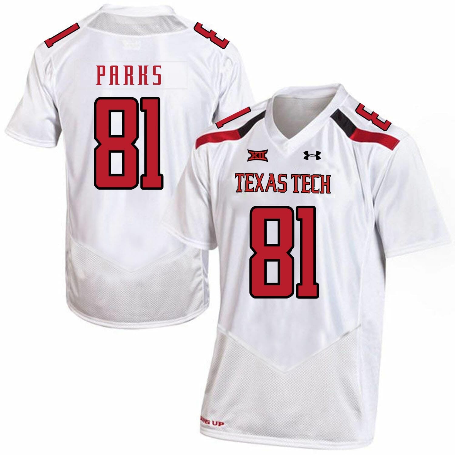 Texas Tech #81 Dave Parks NCAA College Football Jersey White 1 Texas Tech #81 Dave Parks NCAA College Football Jersey White