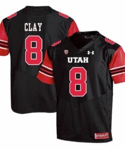 Utah Utes #8 Kaelin Clay NCAA College Football Jersey Black