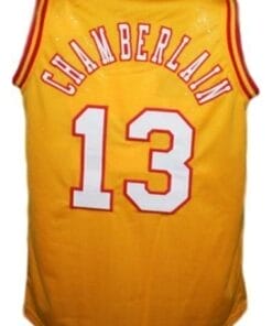 Wilt Chamberlain San Diego Conquistadors Aba Basketball Jersey Yellow