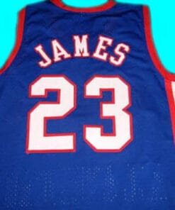 Lebron James #23 High School All American Basketball Jersey Blue