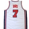 Larry Bird #7 Team USA Basketball Jersey White 7 Larry Bird #7 Team USA Basketball Jersey White