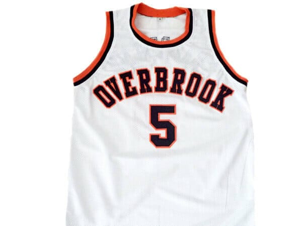 Wilt Chamberlain #5 Overbrook High School Basketball Jersey White 2 Wilt Chamberlain #5 Overbrook High School Basketball Jersey White