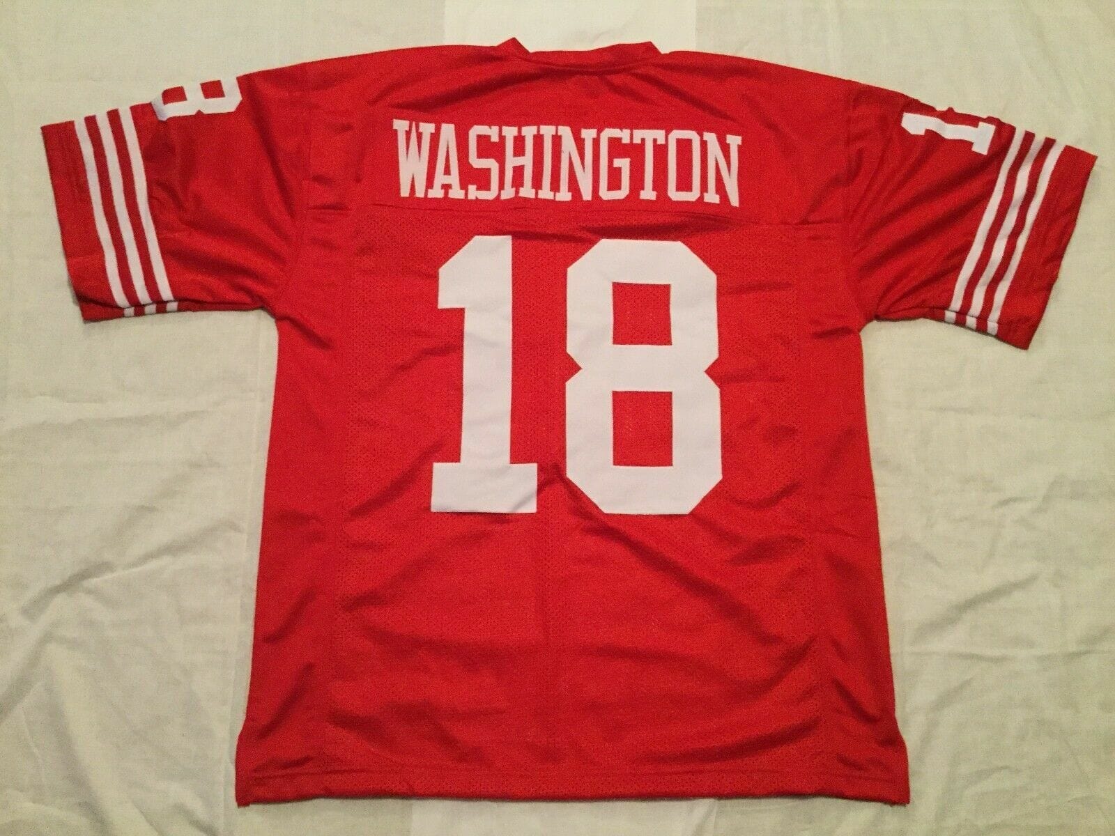 UNSIGNED CUSTOM Sewn Stitched Gene Washington Red Jersey 1 UNSIGNED CUSTOM Sewn Stitched Gene Washington Red Jersey