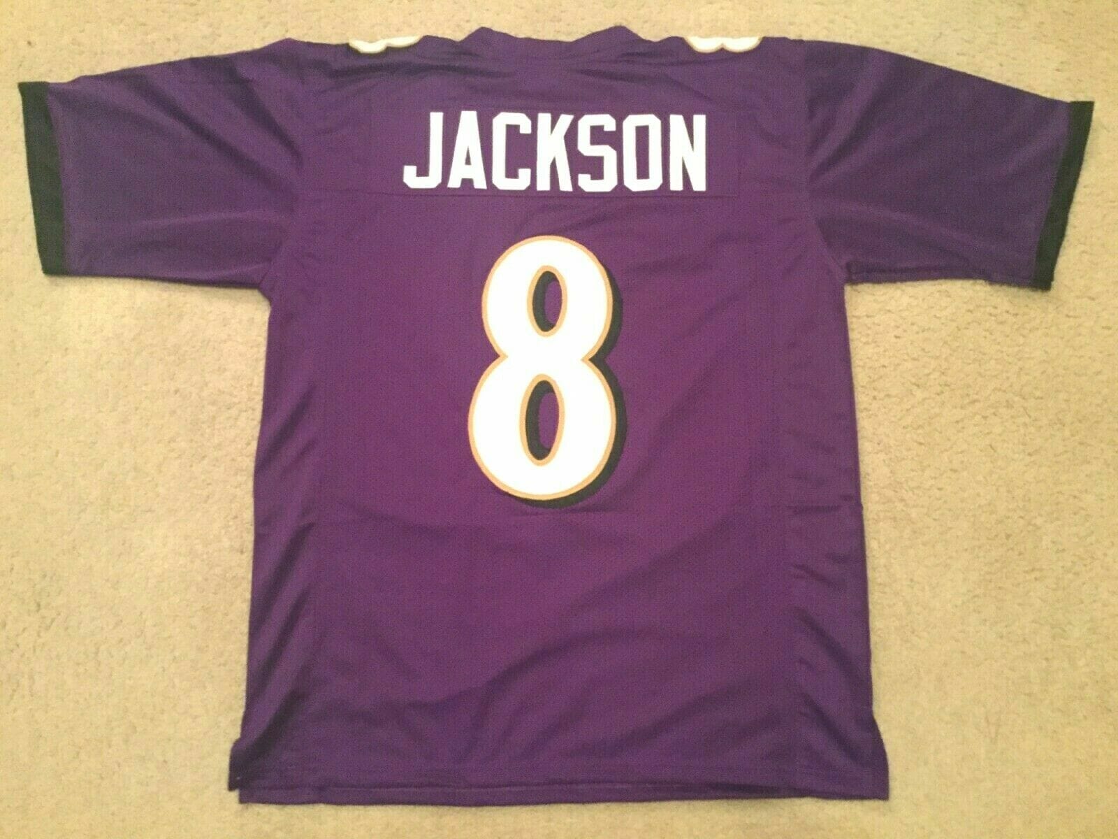 Lamar Jackson UNSIGNED CUSTOM Sewn Stitched Jersey 1 Lamar Jackson UNSIGNED CUSTOM Sewn Stitched Jersey