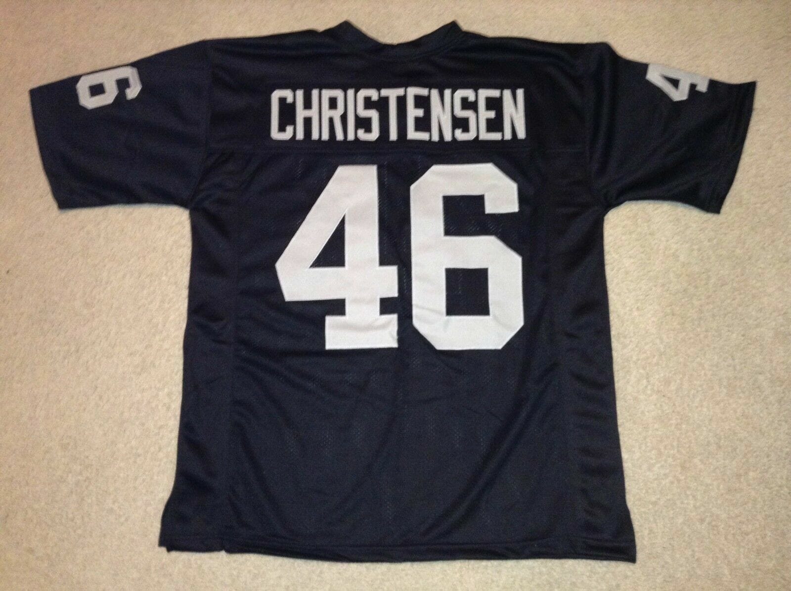 UNSIGNED CUSTOM Sewn Stitched Todd Christensen Black Jersey 1 UNSIGNED CUSTOM Sewn Stitched Todd Christensen Black Jersey