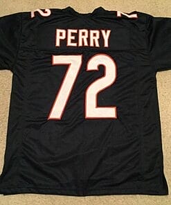 UNSIGNED CUSTOM Sewn Stitched William Perry Fridge Blue Jersey