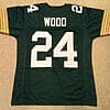 UNSIGNED CUSTOM Sewn Stitched Willie Wood Green Jersey 7 s l1600 1 340