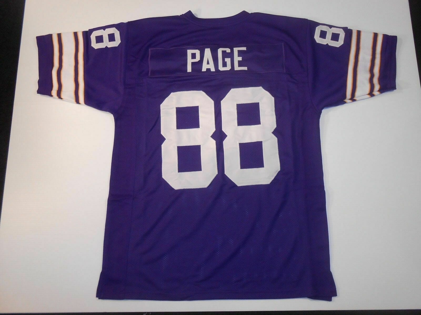 UNSIGNED CUSTOM Sewn Stitched Alan Page Purple Jersey 1 UNSIGNED CUSTOM Sewn Stitched Alan Page Purple Jersey