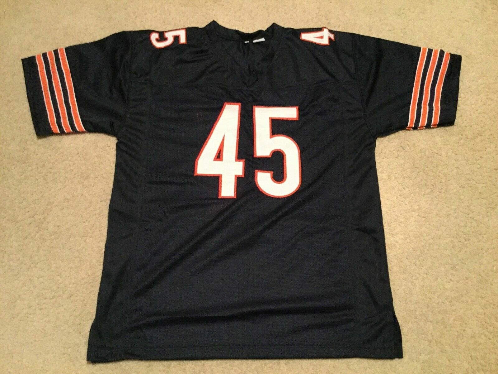 UNSIGNED CUSTOM Sewn Stitched Gary Fencik Blue Jersey 2 UNSIGNED CUSTOM Sewn Stitched Gary Fencik Blue Jersey - Image 2