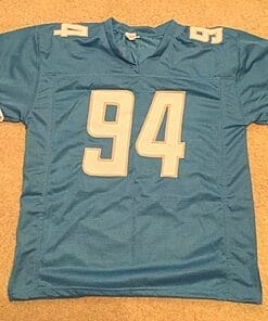 Alternative view of UNSIGNED CUSTOM Sewn Stitched Ziggy Ansah Blue Jersey