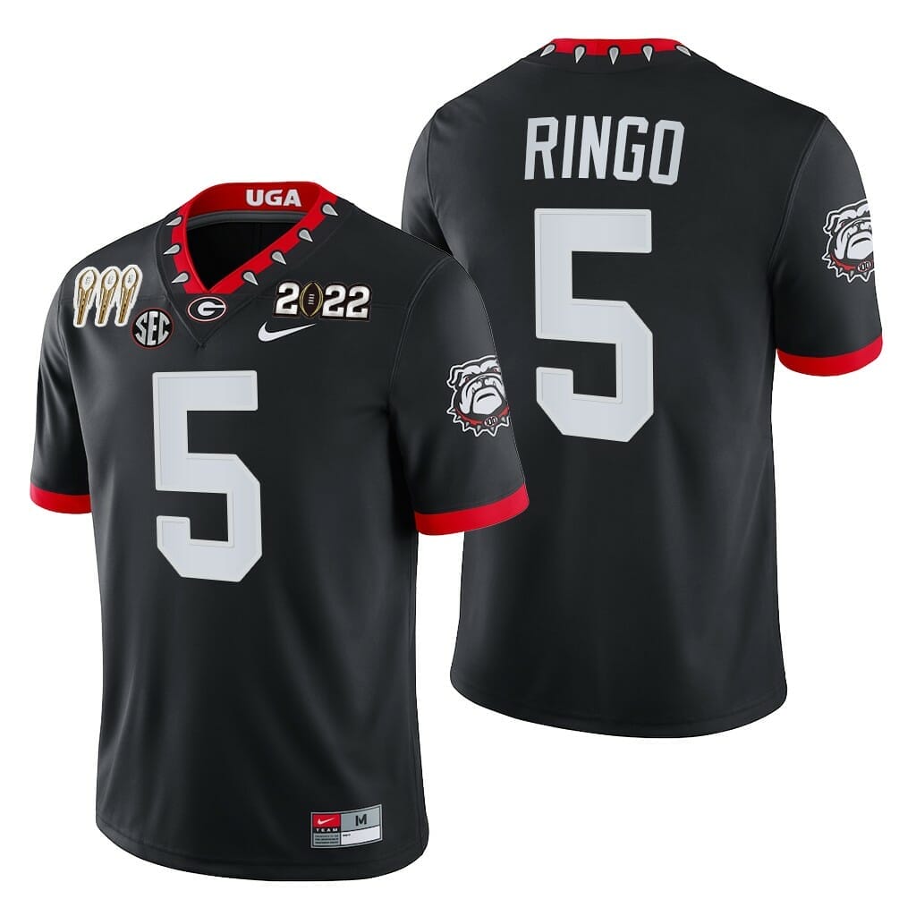 Kelee Ringo Jersey #5 Uga 3-Times CFP National Champions Alternate Uniform Black 1 Kelee Ringo Jersey #5 Uga 3-Times CFP National Champions Alternate Uniform Black