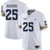 Michigan Wolverines #25 Hassan Haskins White College Football Jersey 6 Michigan Wolverines 25 Hassan Haskins White College Football Jersey