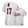 Mississippi State Bulldogs 17 Justin Foscue White Baseball Jersey 4 Mississippi State Bulldogs 17 Justin Foscue White Baseball Jersey