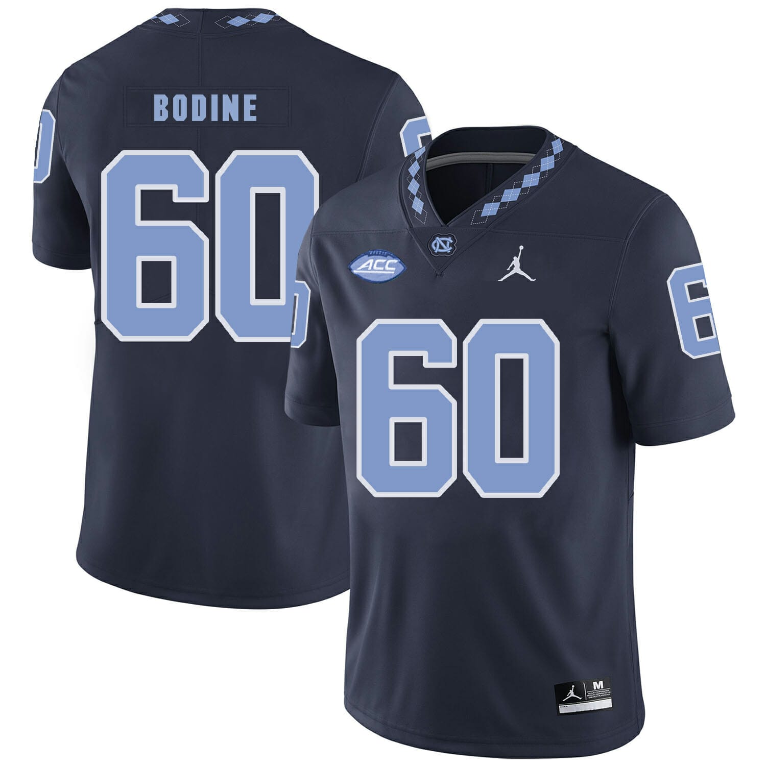 North Carolina Tar Heels #60 Russell Bodine Football Jersey Black 1 North Carolina Tar Heels #60 Russell Bodine Football Jersey Black