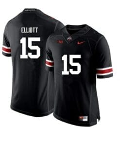 Ohio State Buckeyes #15 Ezekiel Elliott NCAA College Football Jersey Black