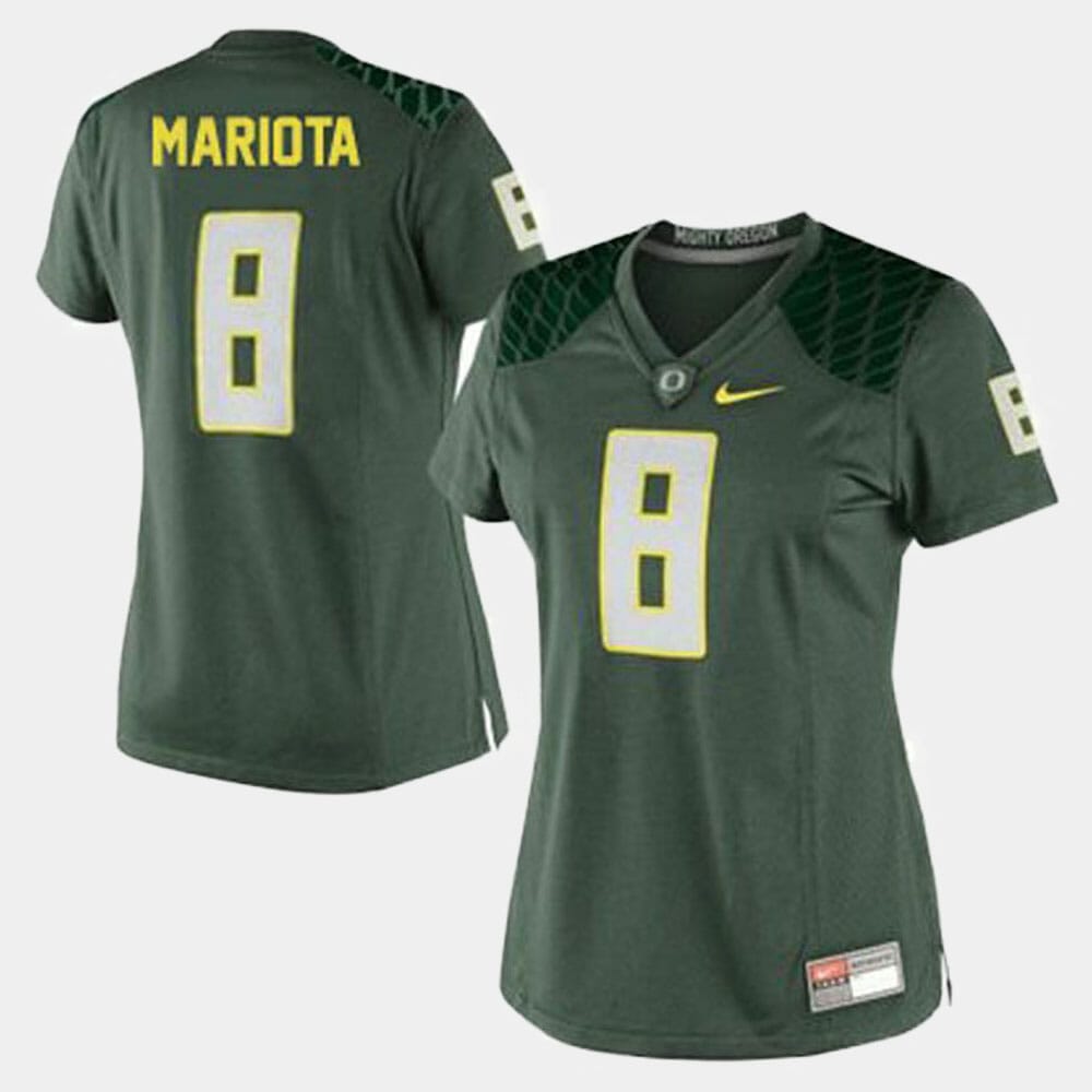 Oregon Ducks #8 Marcus Mariota College Football Green Jersey 1 Oregon Ducks #8 Marcus Mariota College Football Green Jersey