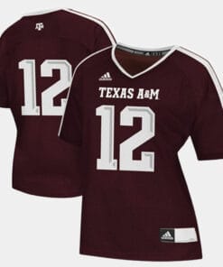 Texas A&M Aggies #12 College Football Maroon Jersey