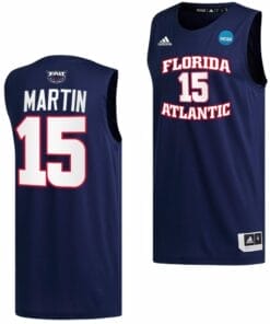 Alijah Martin Jersey FAU Owls College Basketball 2023 NCAA March Madness Navy #15