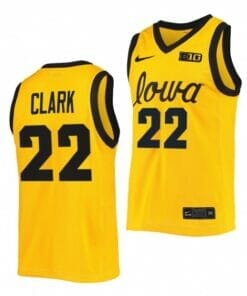 Caitlin Clark Jersey #22 Iowa Hawkeyes B1G Tournament Championship Gold 2022